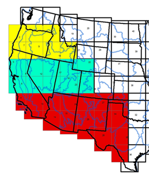 Map of sw united states